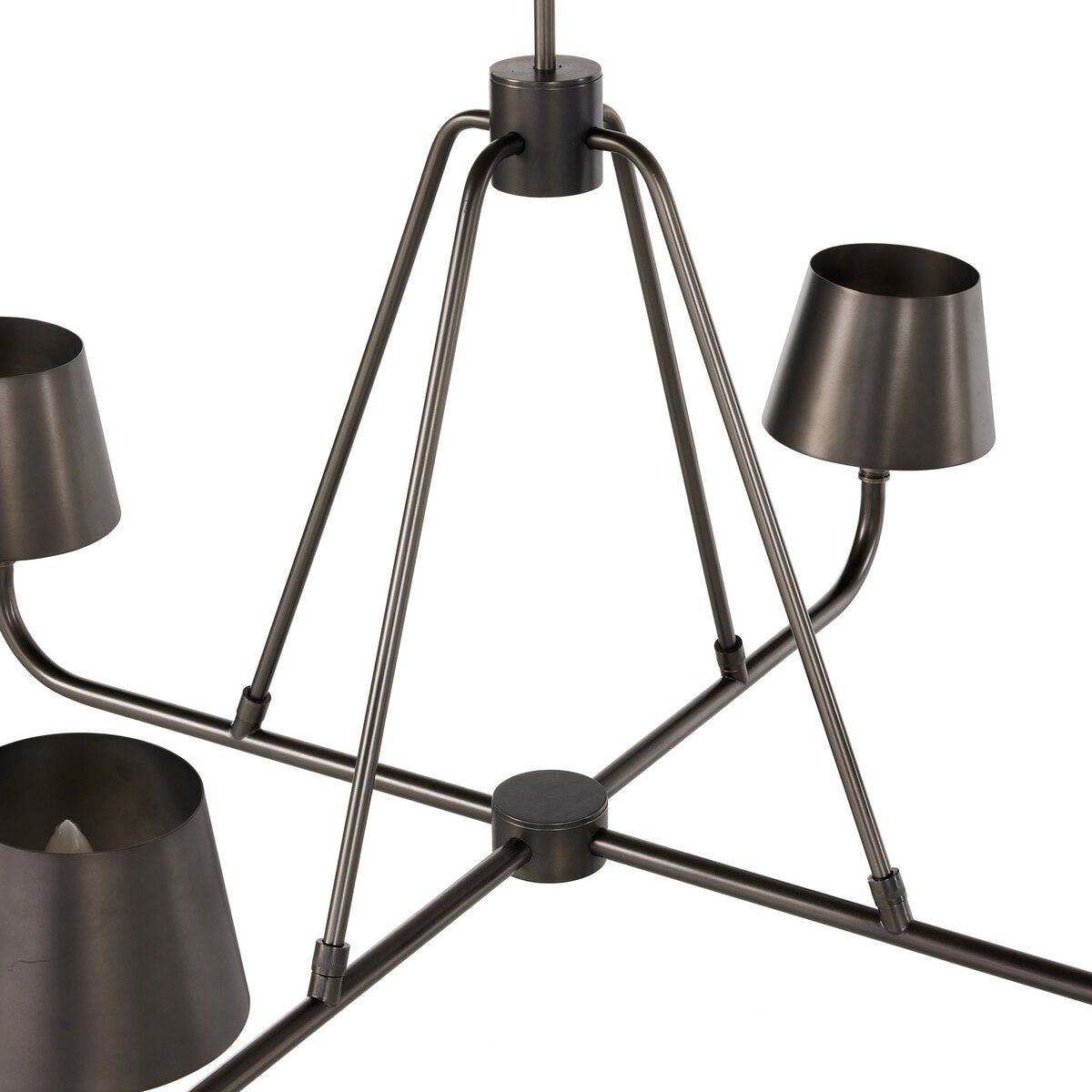 Nook Vintage Industrial Brass Metal Chandelier - Lamp Copper