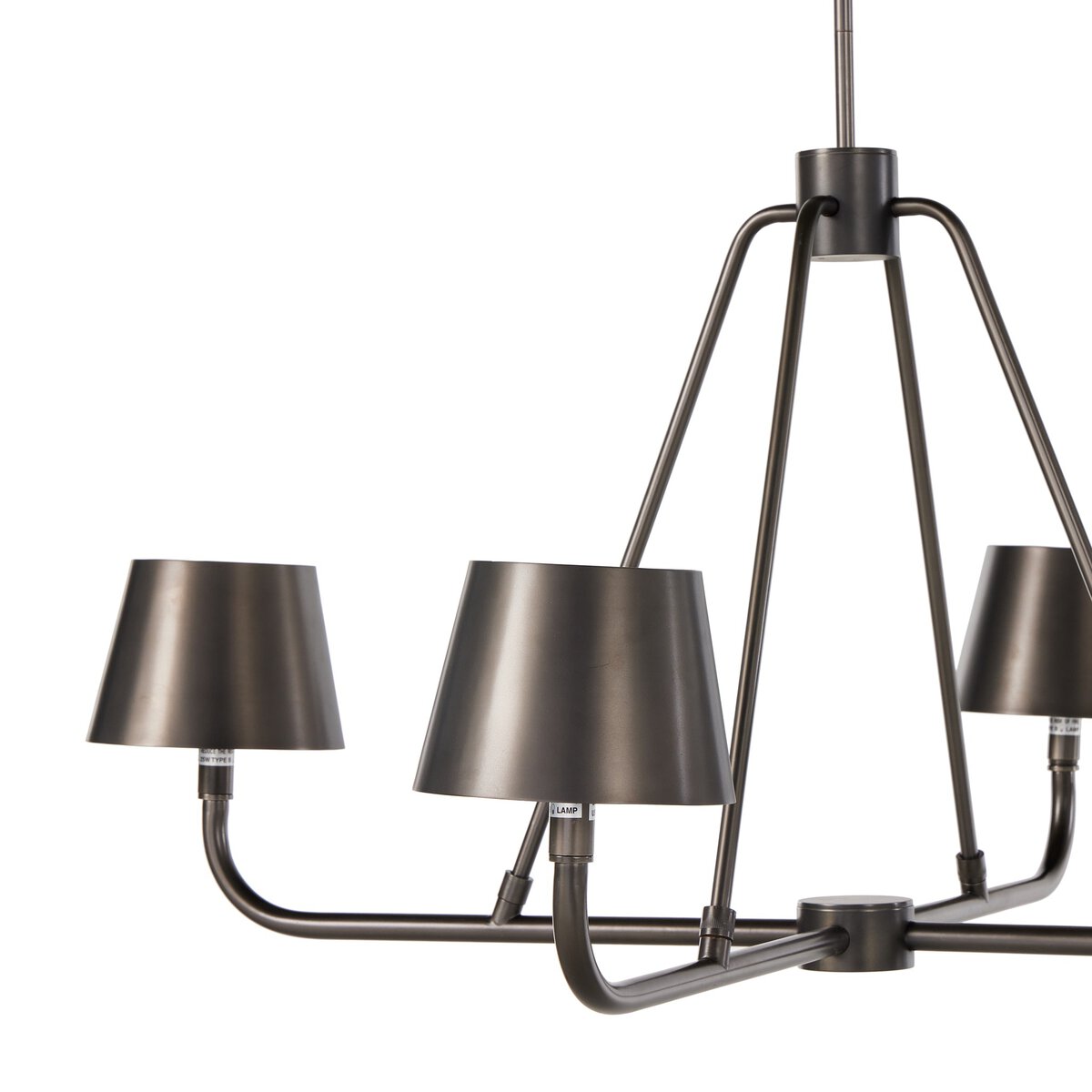 Nook Vintage Industrial Brass Metal Chandelier - Lamp Copper