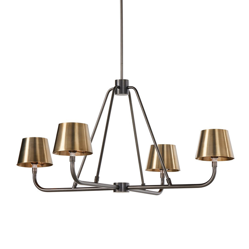 Nook Vintage Industrial Brass Metal Chandelier - Lamp Copper