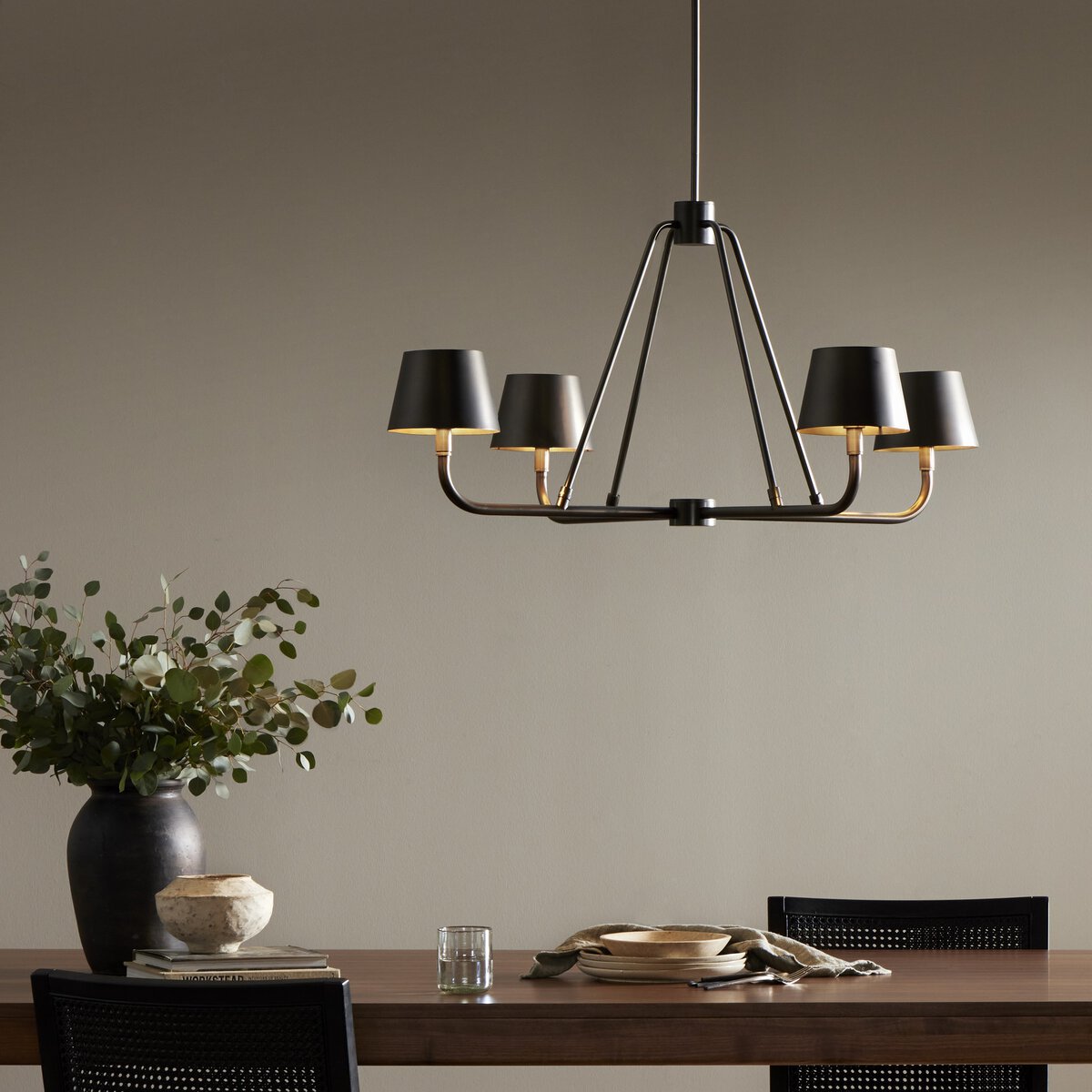 Nook Vintage Industrial Brass Metal Chandelier - Lamp Copper