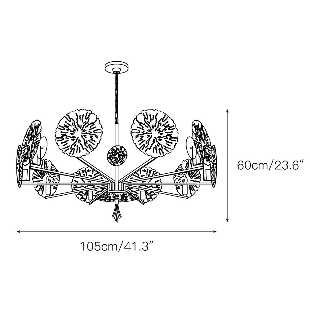 Orb Individual Creativity Brass Metal Chandelier - Lamp Copper