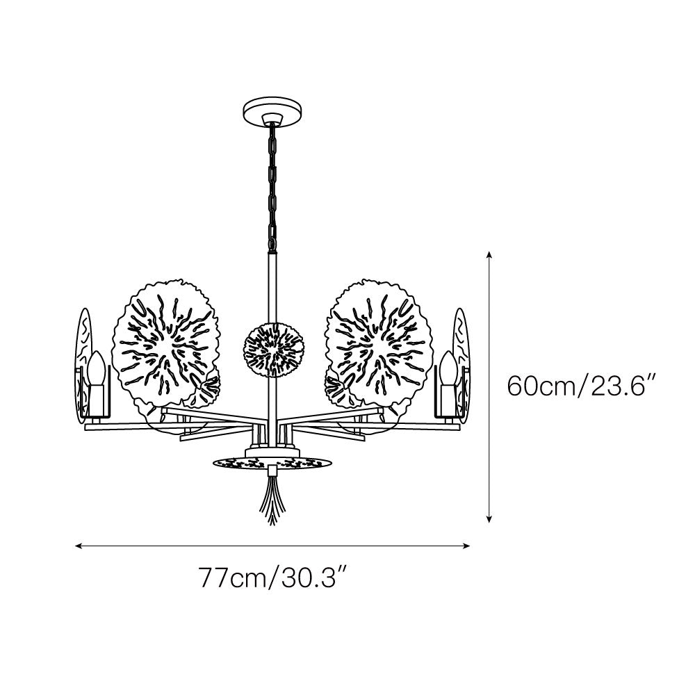 Orb Individual Creativity Brass Metal Chandelier - Lamp Copper