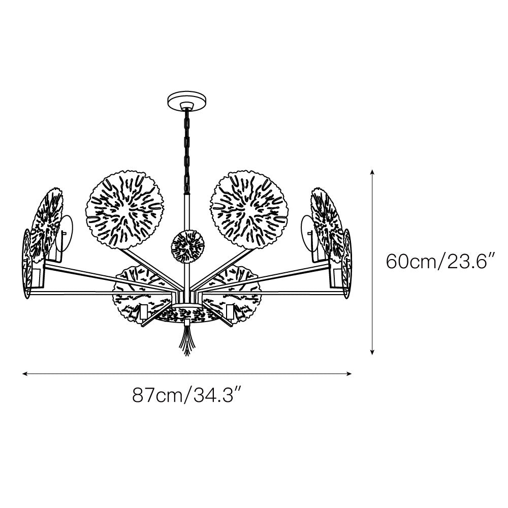 Orb Individual Creativity Brass Metal Chandelier - Lamp Copper