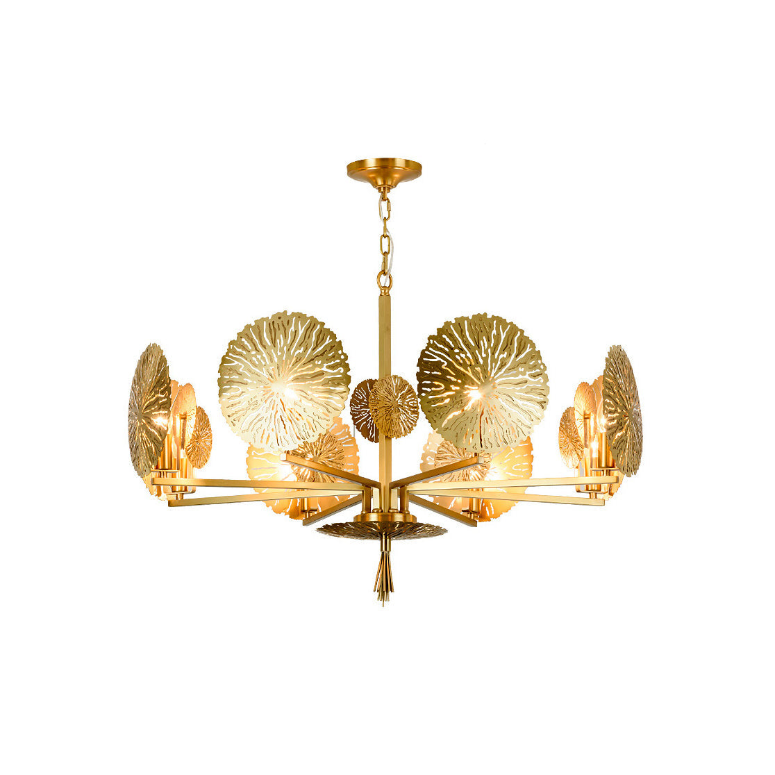 Orb Individual Creativity Brass Metal Chandelier - Lamp Copper
