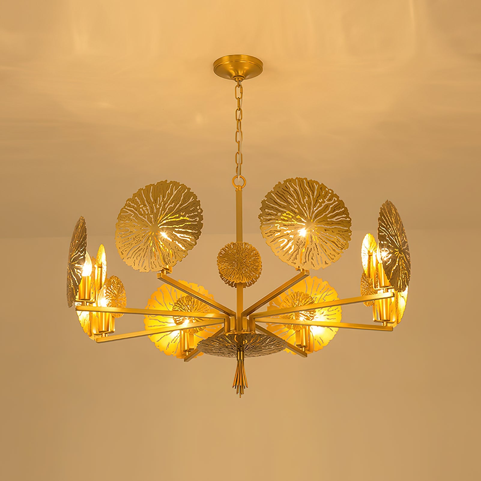 Orb Individual Creativity Brass Metal Chandelier - Lamp Copper