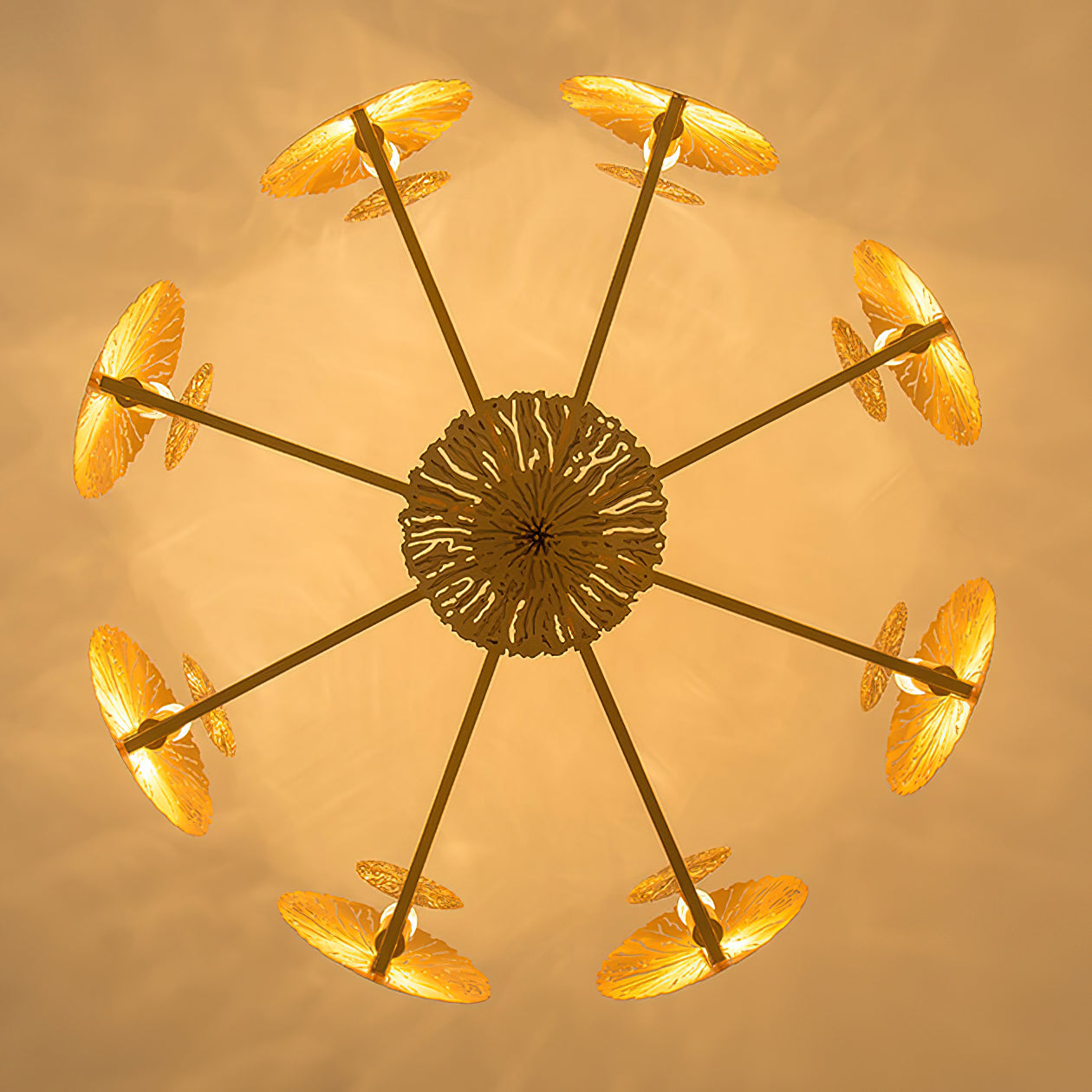 Orb Individual Creativity Brass Metal Chandelier - Lamp Copper