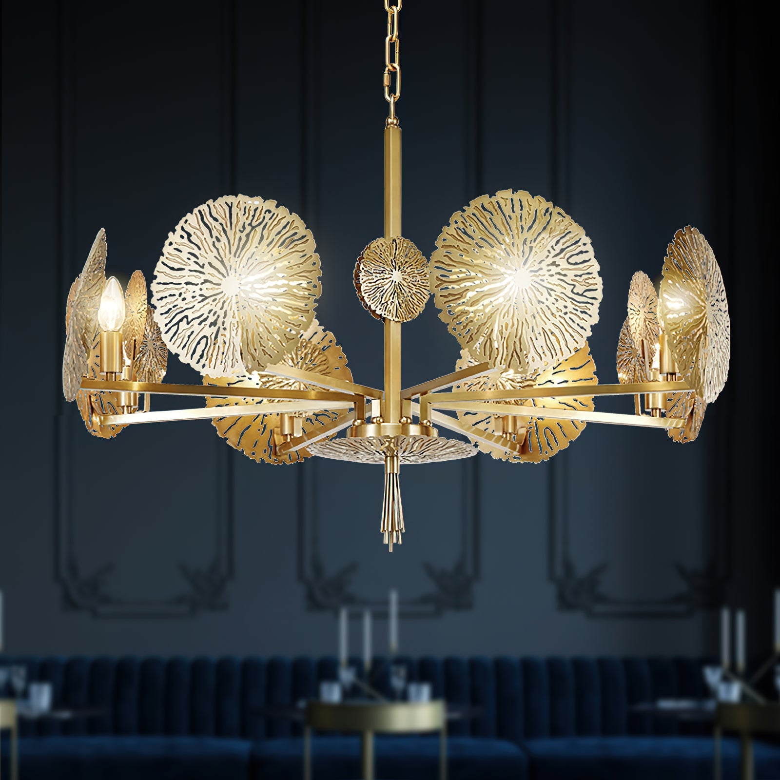 Orb Individual Creativity Brass Metal Chandelier - Lamp Copper