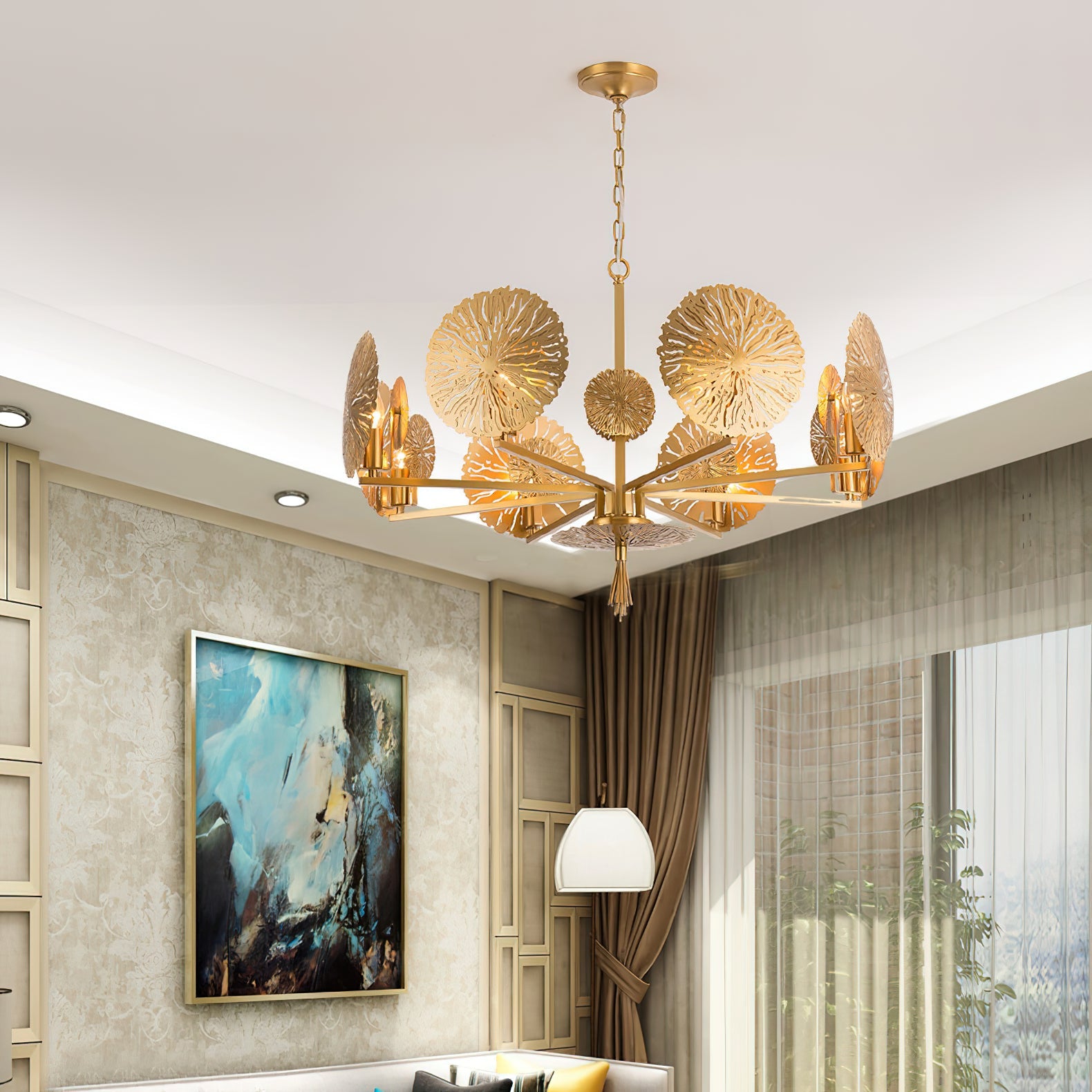 Orb Individual Creativity Brass Metal Chandelier - Lamp Copper