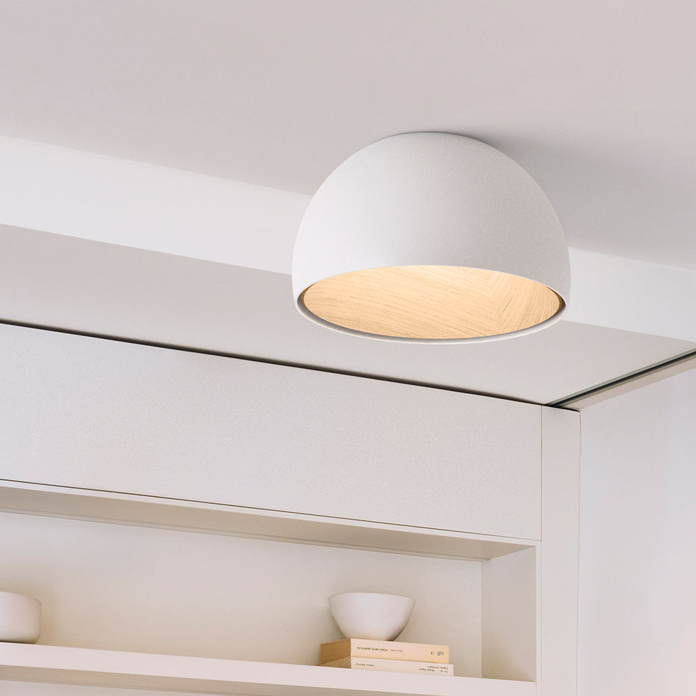 Runa Modern Minimalist Metal Acrylic Ceiling Lamp - Lamp Copper