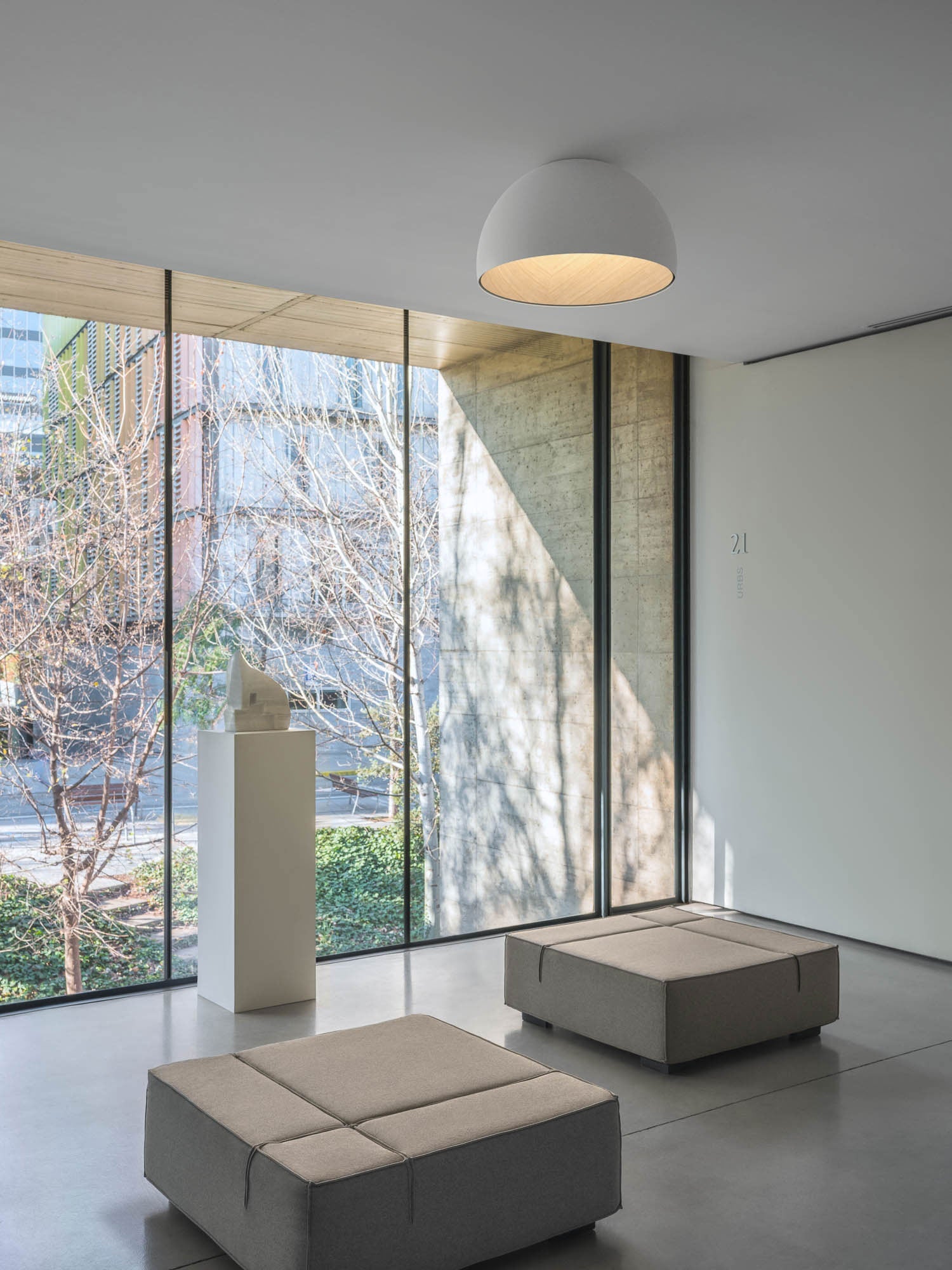 Runa Modern Minimalist Metal Acrylic Ceiling Lamp - Lamp Copper