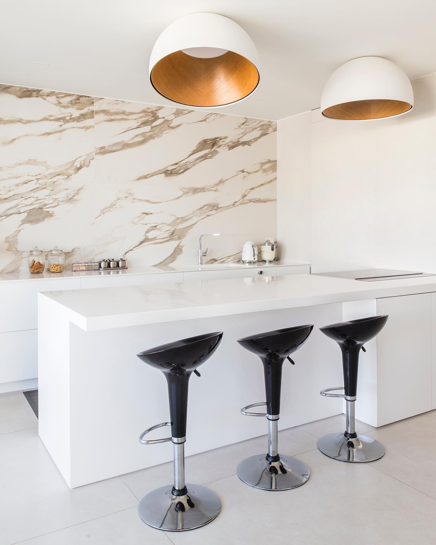 Runa Modern Minimalist Metal Acrylic Ceiling Lamp - Lamp Copper
