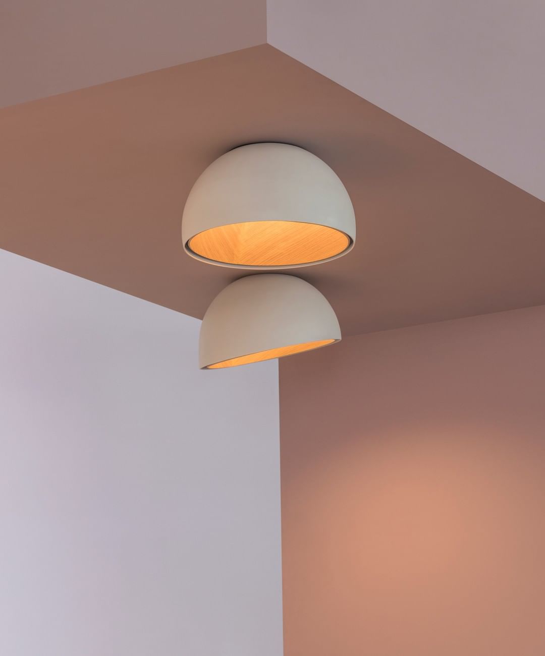 Runa Modern Minimalist Metal Acrylic Ceiling Lamp - Lamp Copper