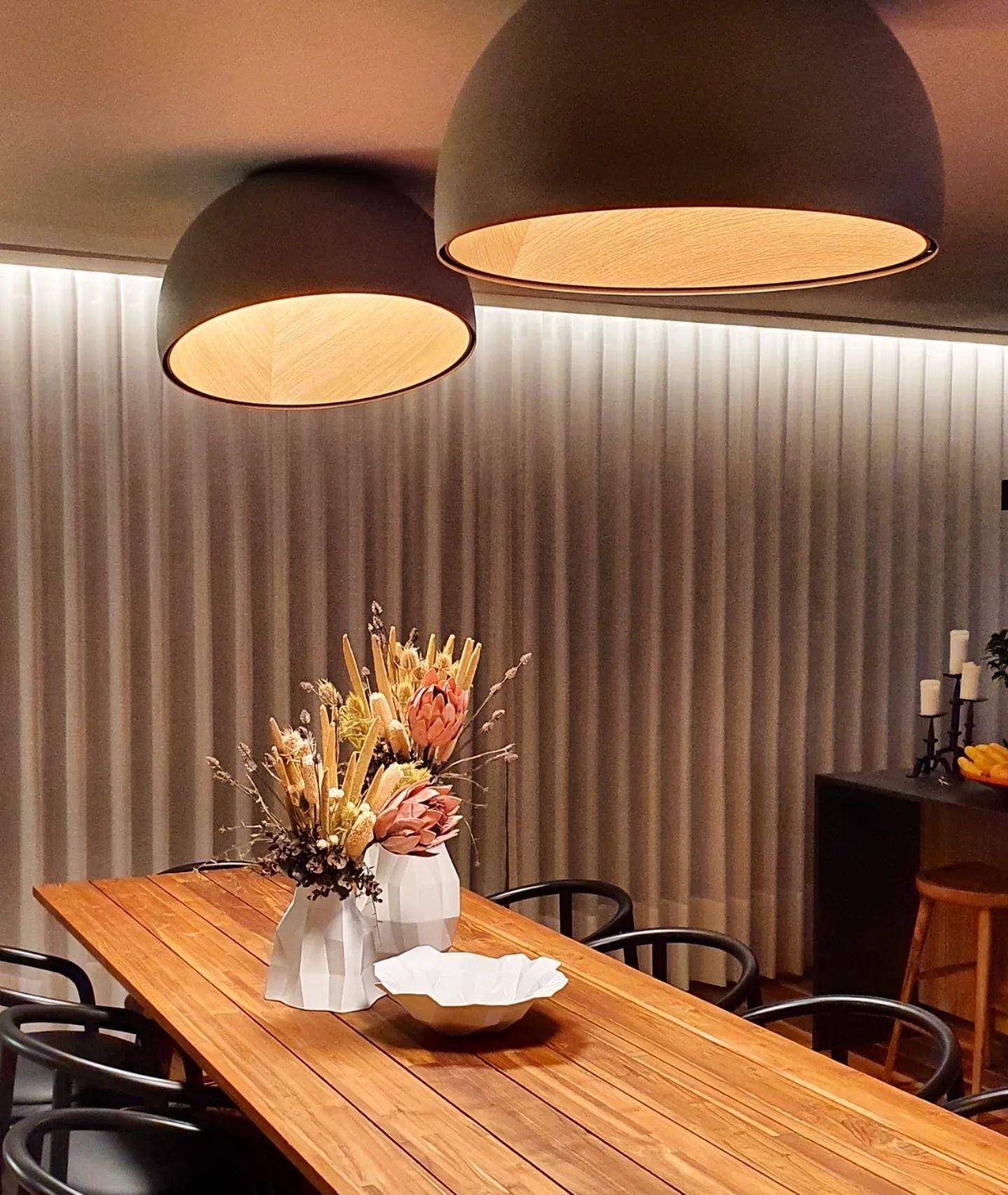Runa Modern Minimalist Metal Acrylic Ceiling Lamp - Lamp Copper