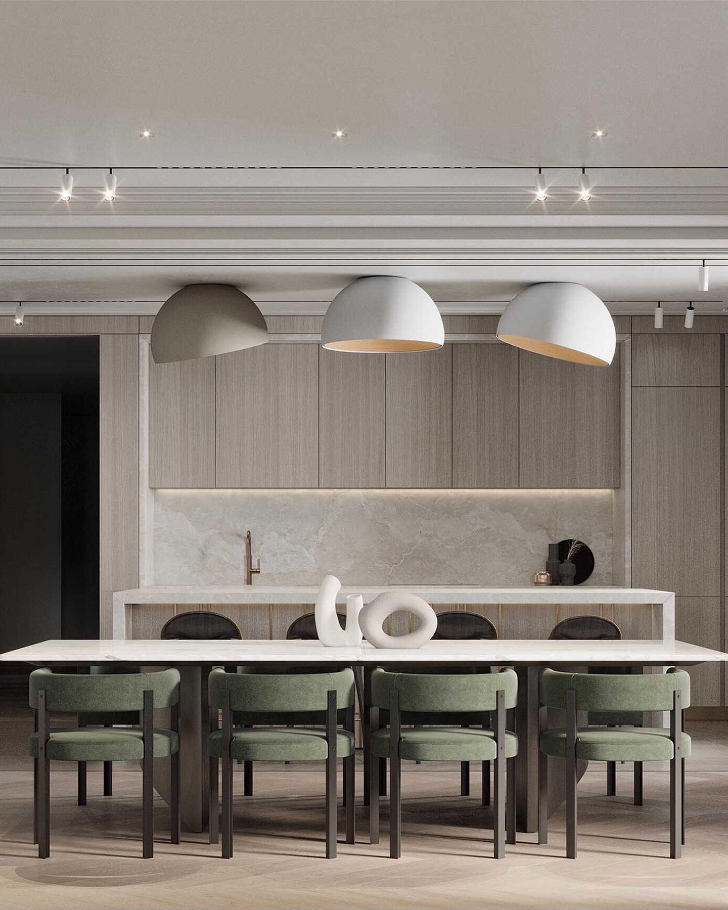 Runa Modern Minimalist Metal Acrylic Ceiling Lamp - Lamp Copper