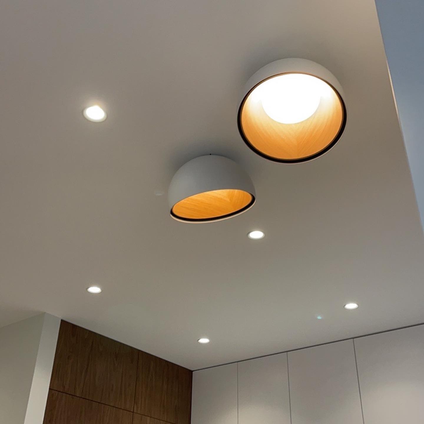 Runa Modern Minimalist Metal Acrylic Ceiling Lamp - Lamp Copper