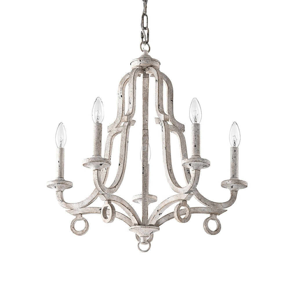 Tinge Vintage Industrial Brass Metal Chandelier - Lamp Copper