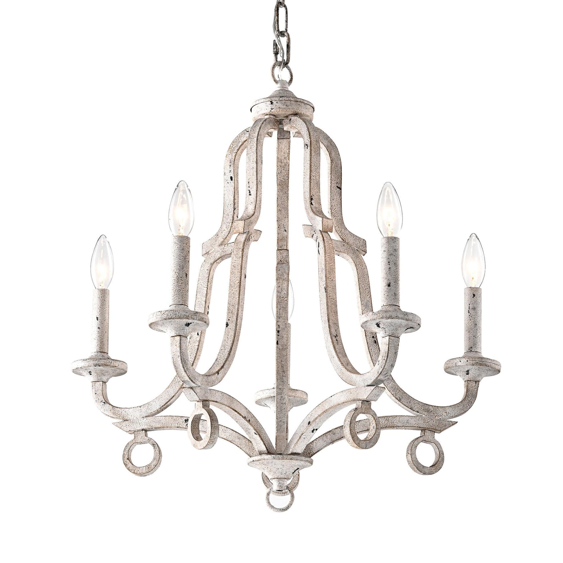 Tinge Vintage Industrial Brass Metal Chandelier - Lamp Copper