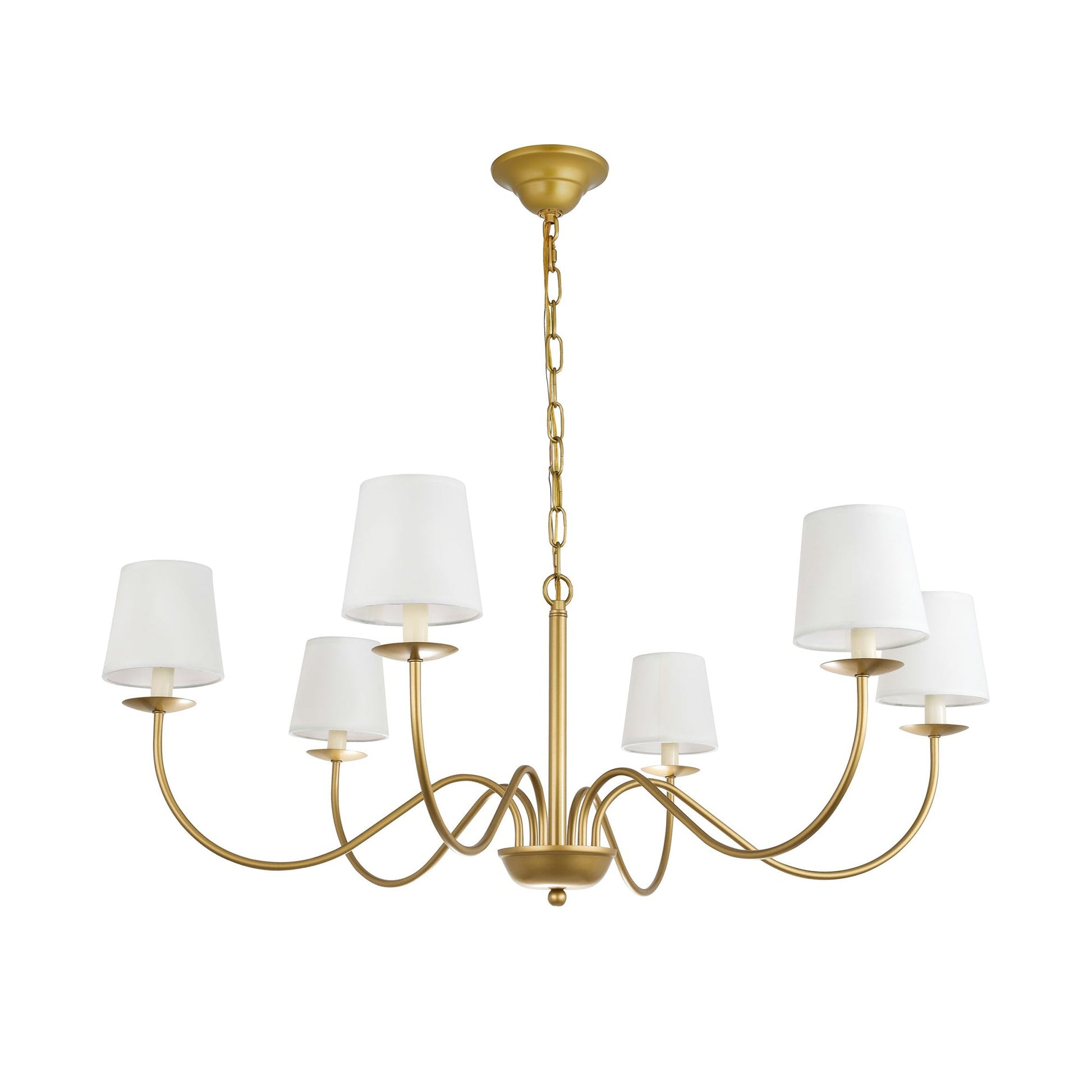 Amble Vintage Industrial Brass Fabric Chandelier - Lamp Copper
