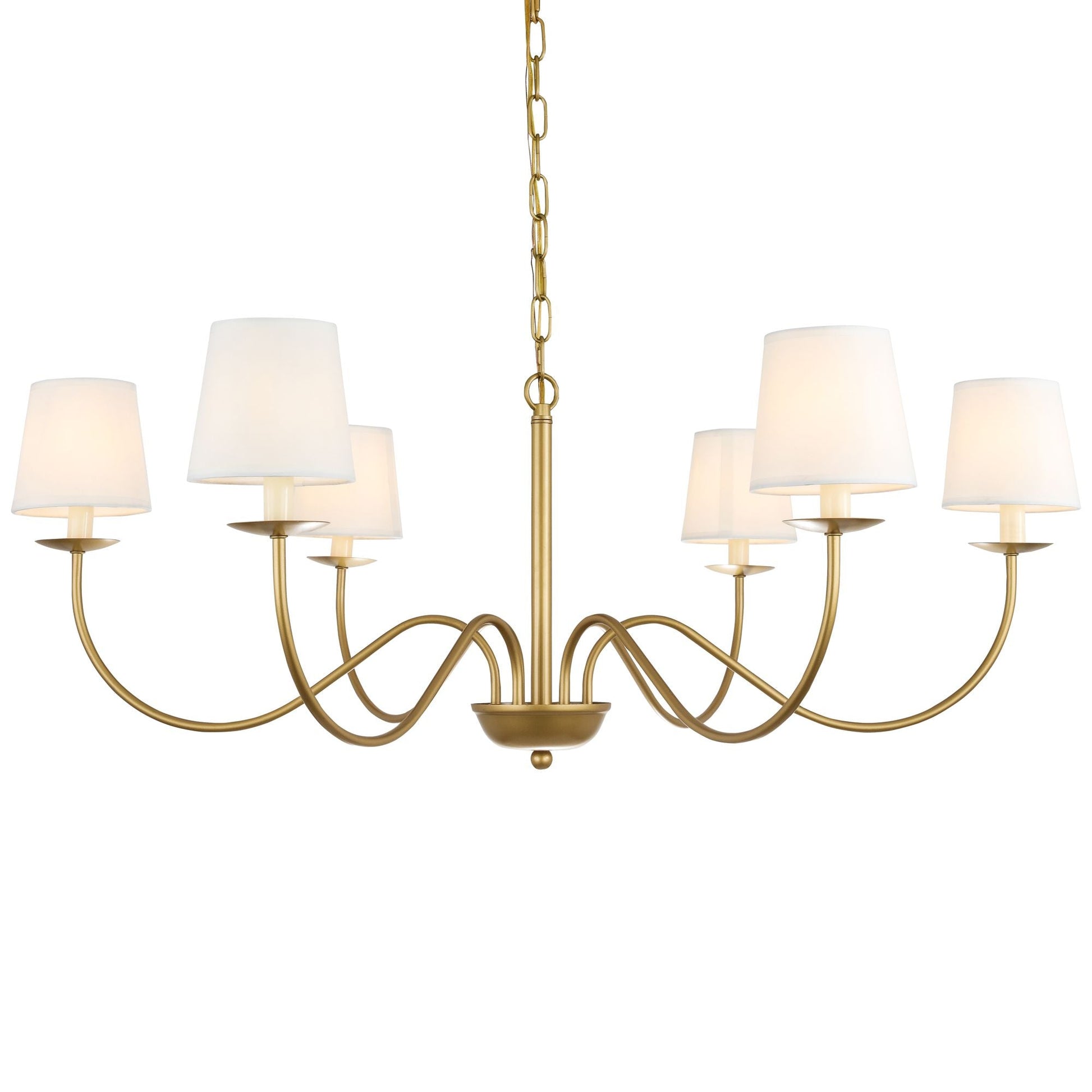 Amble Vintage Industrial Brass Fabric Chandelier - Lamp Copper