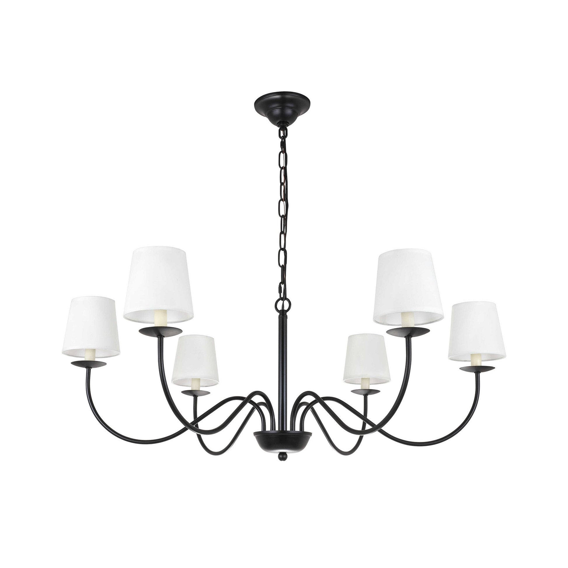 Amble Vintage Industrial Brass Fabric Chandelier - Lamp Copper