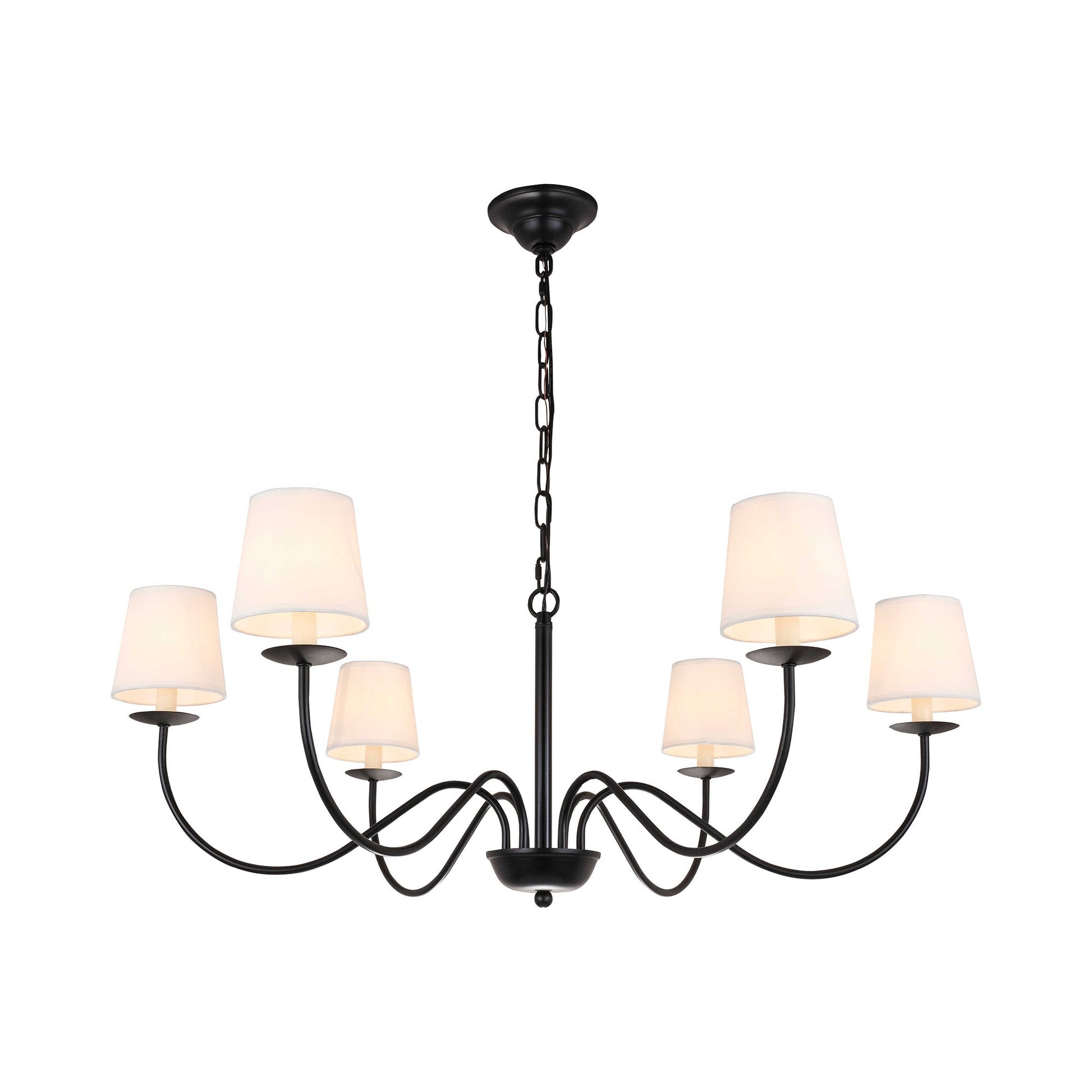Amble Vintage Industrial Brass Fabric Chandelier - Lamp Copper