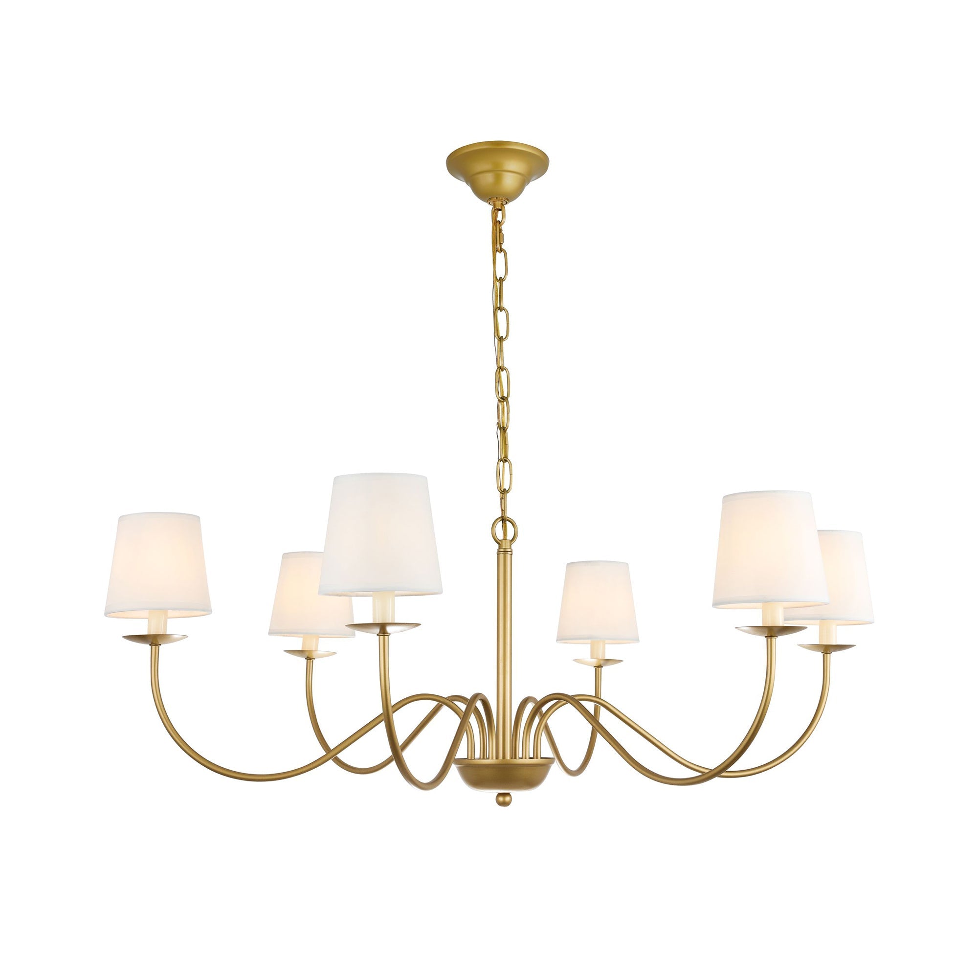 Amble Vintage Industrial Brass Fabric Chandelier - Lamp Copper