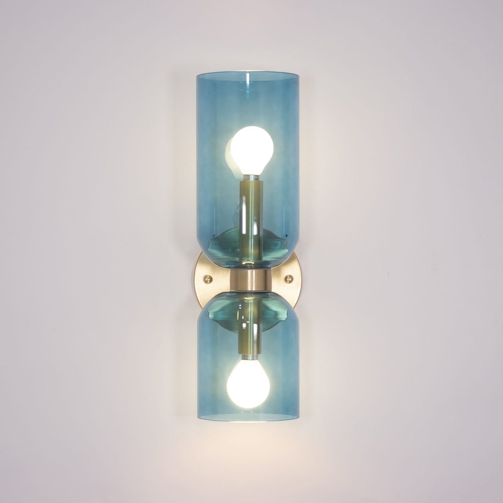 Chime Modern Minimalist Brass Glass Wall Lamp - Lamp Copper