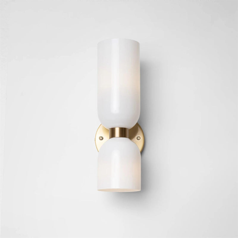 Chime Modern Minimalist Brass Glass Wall Lamp - Lamp Copper