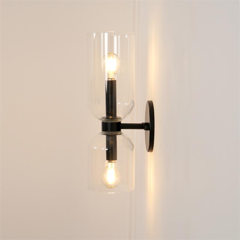 Chime Modern Minimalist Brass Glass Wall Lamp - Lamp Copper