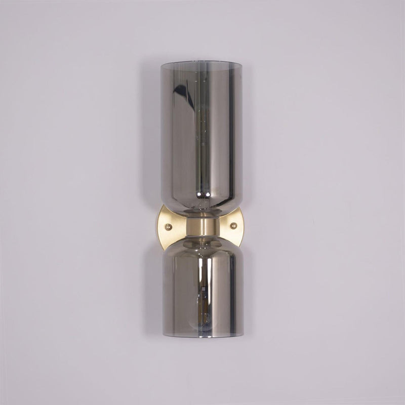 Chime Modern Minimalist Brass Glass Wall Lamp - Lamp Copper