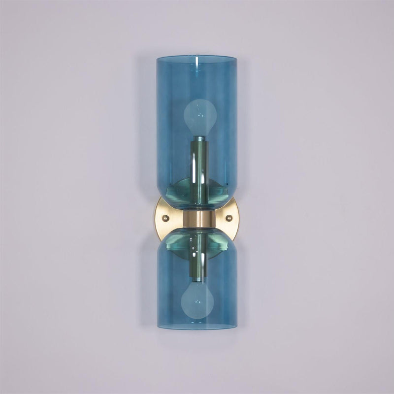 Chime Modern Minimalist Brass Glass Wall Lamp - Lamp Copper