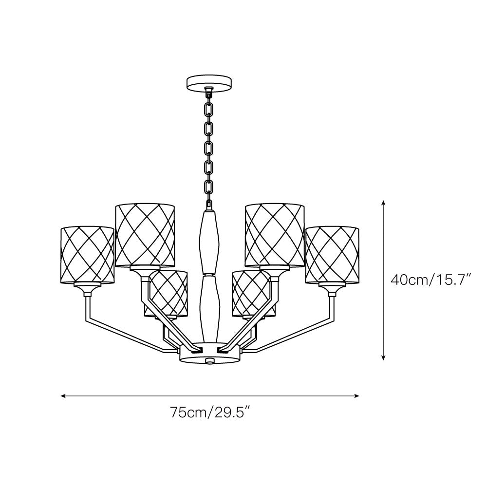 Dew Postmodern Luxury Brass Glass Chandelier - Lamp Copper