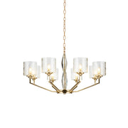 Dew Postmodern Luxury Brass Glass Chandelier - Lamp Copper
