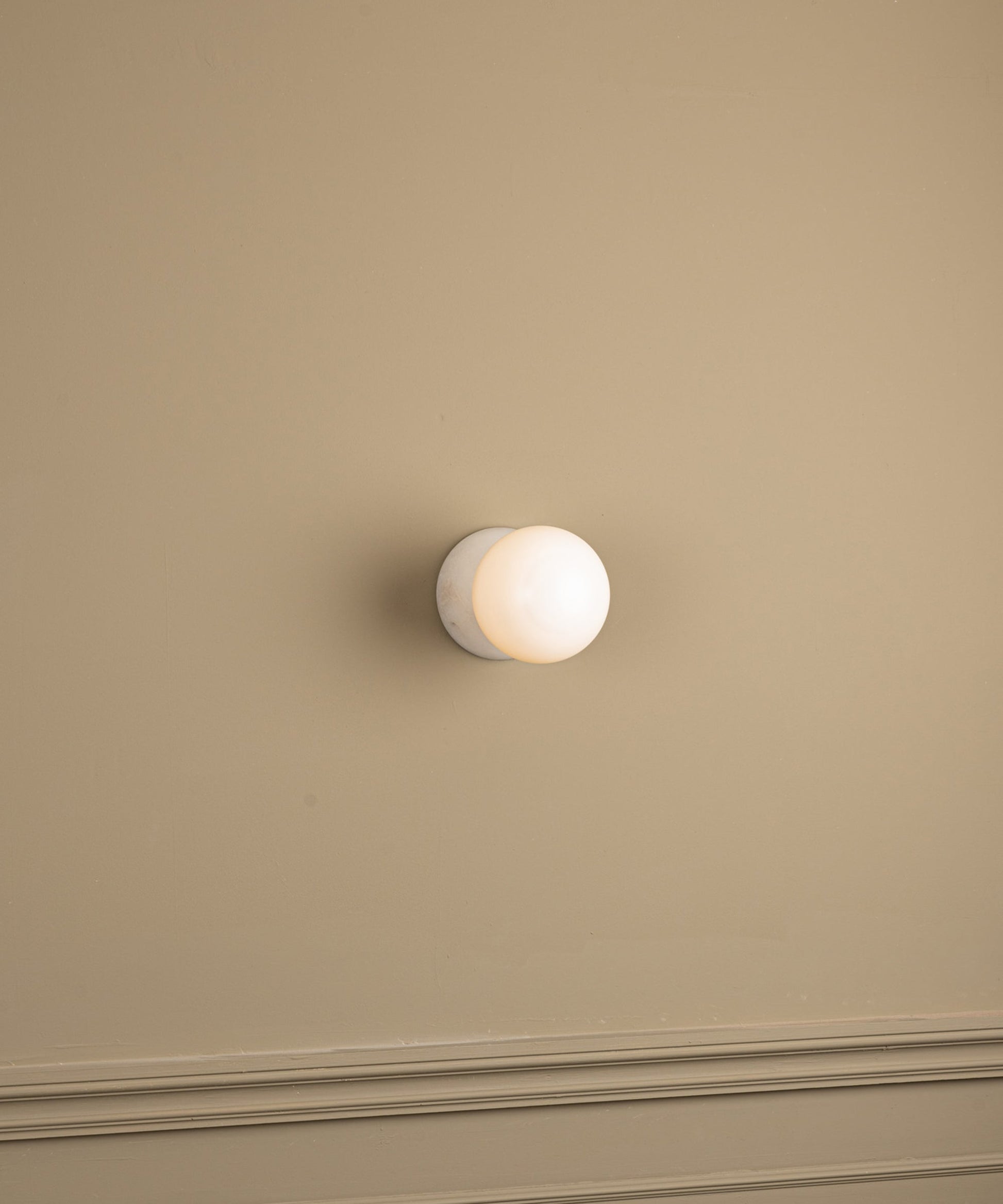 Fable Modern Minimalist Marble Glass Wall Lamp - Lamp Copper