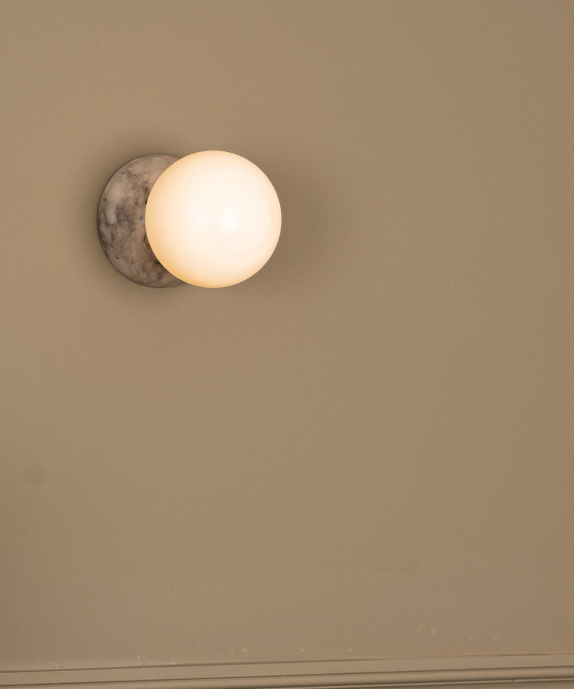 Fable Modern Minimalist Marble Glass Wall Lamp - Lamp Copper