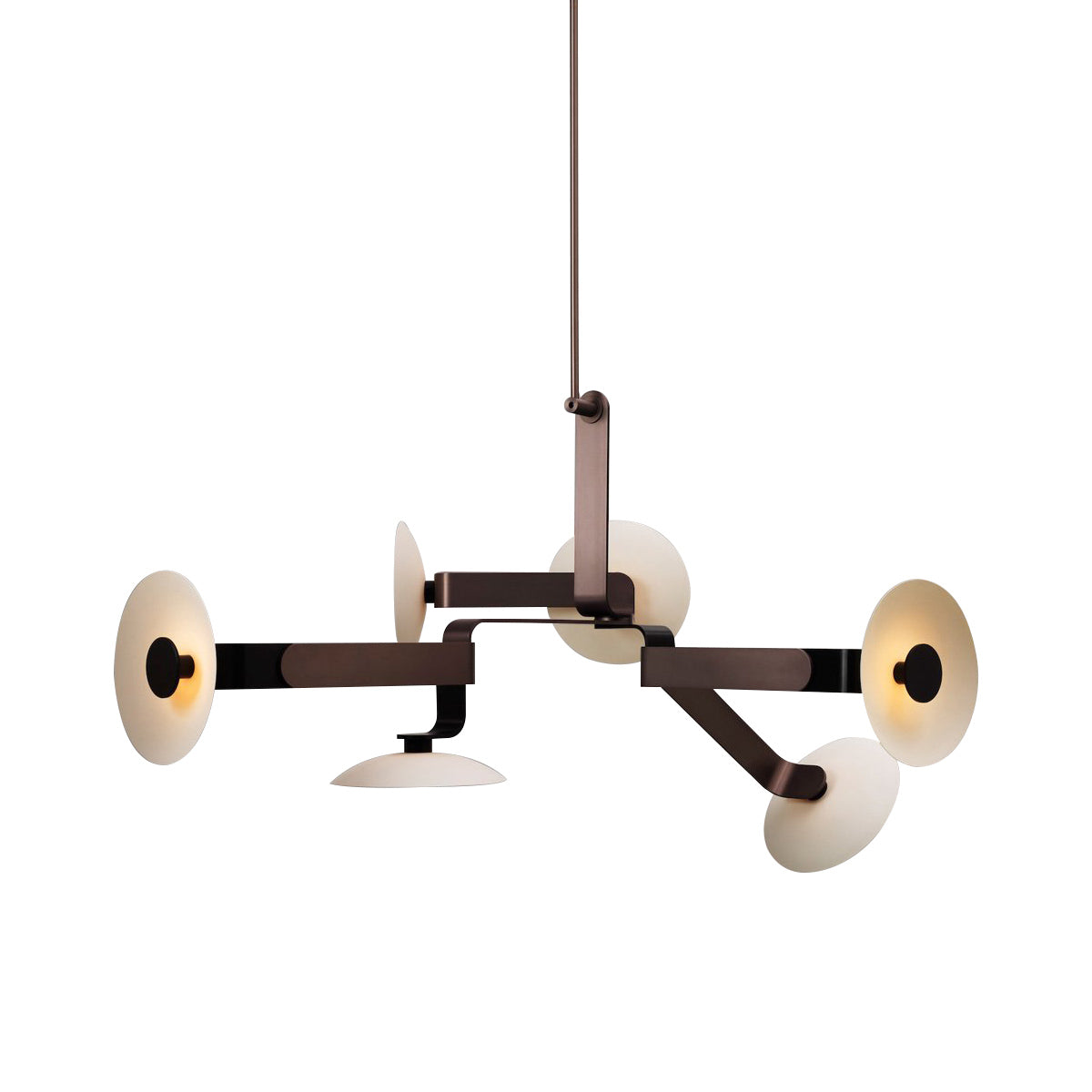 Jade Individual Creativity Brown Metal Chandelier - Lamp Copper