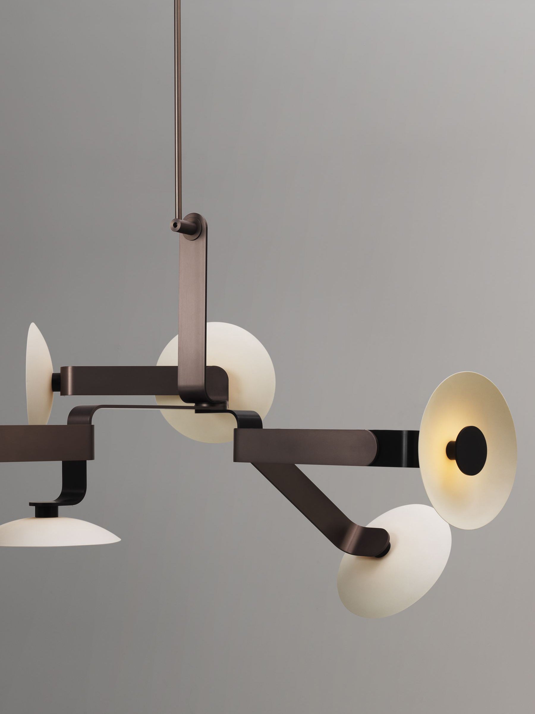 Jade Individual Creativity Brown Metal Chandelier - Lamp Copper
