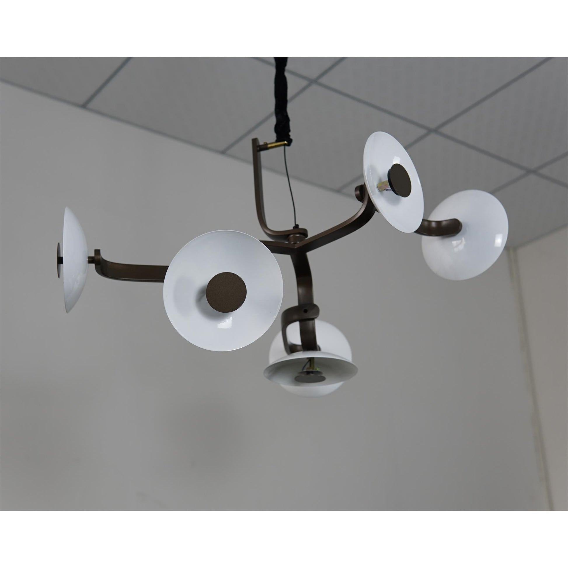 Jade Individual Creativity Brown Metal Chandelier - Lamp Copper