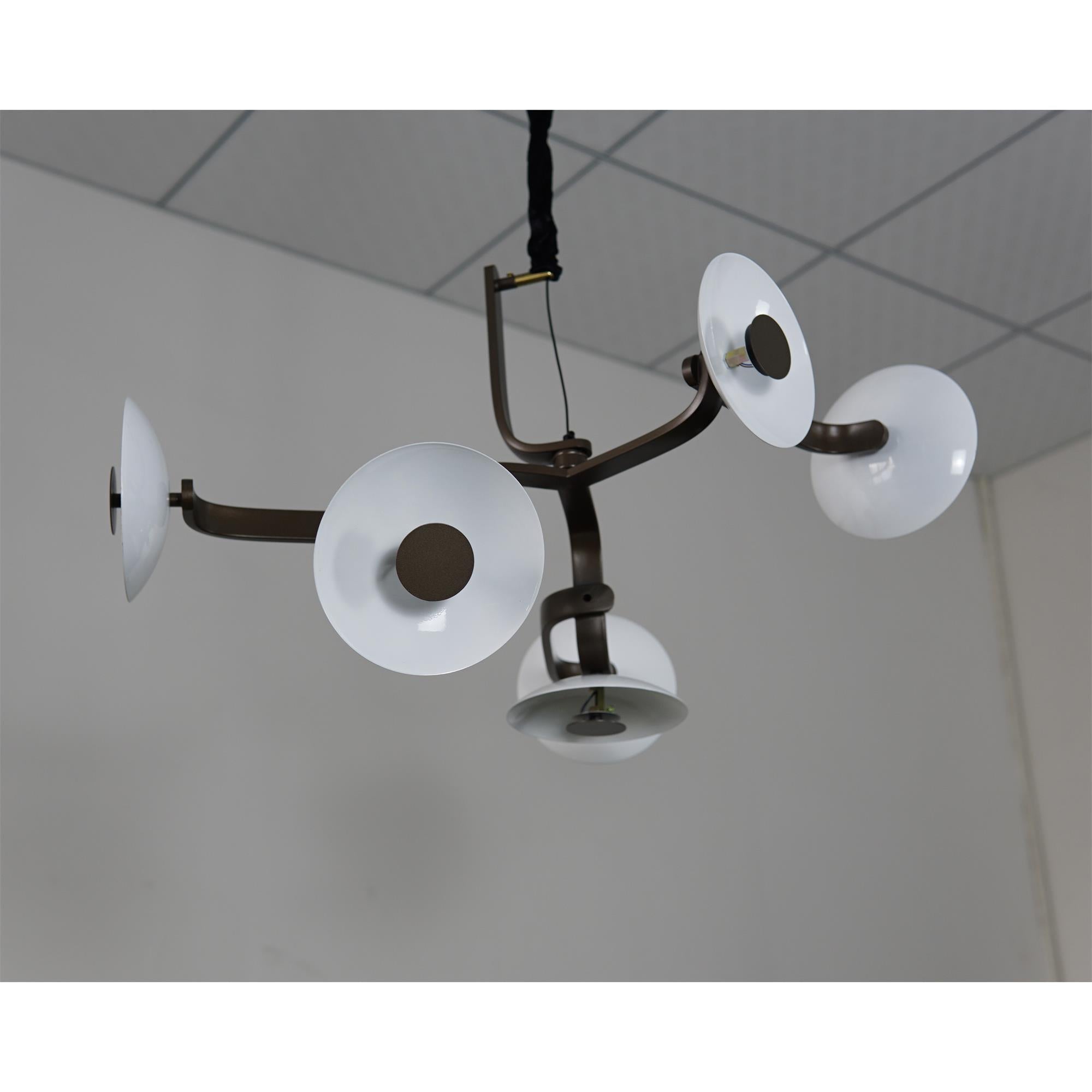Jade Individual Creativity Brown Metal Chandelier - Lamp Copper
