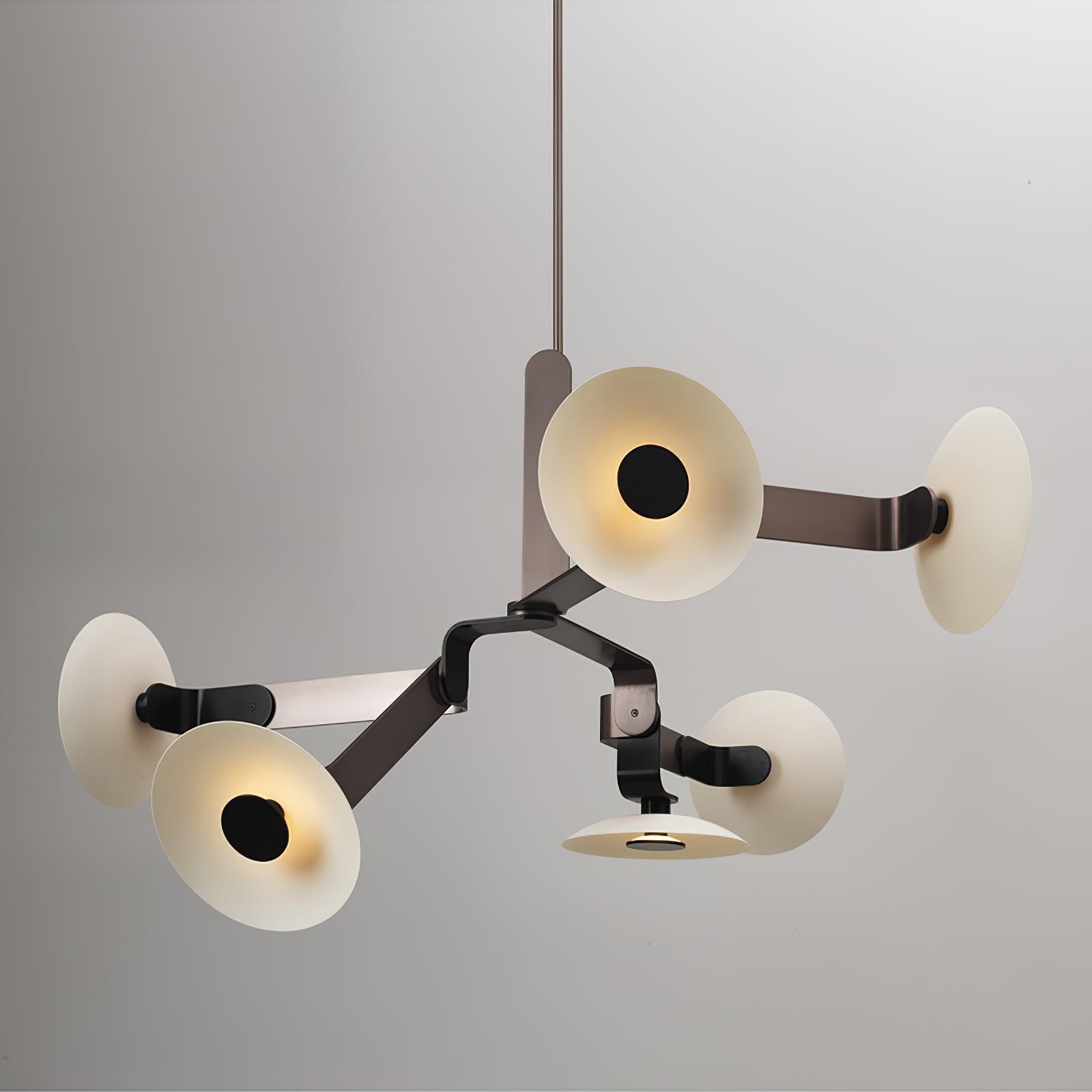 Jade Individual Creativity Brown Metal Chandelier - Lamp Copper