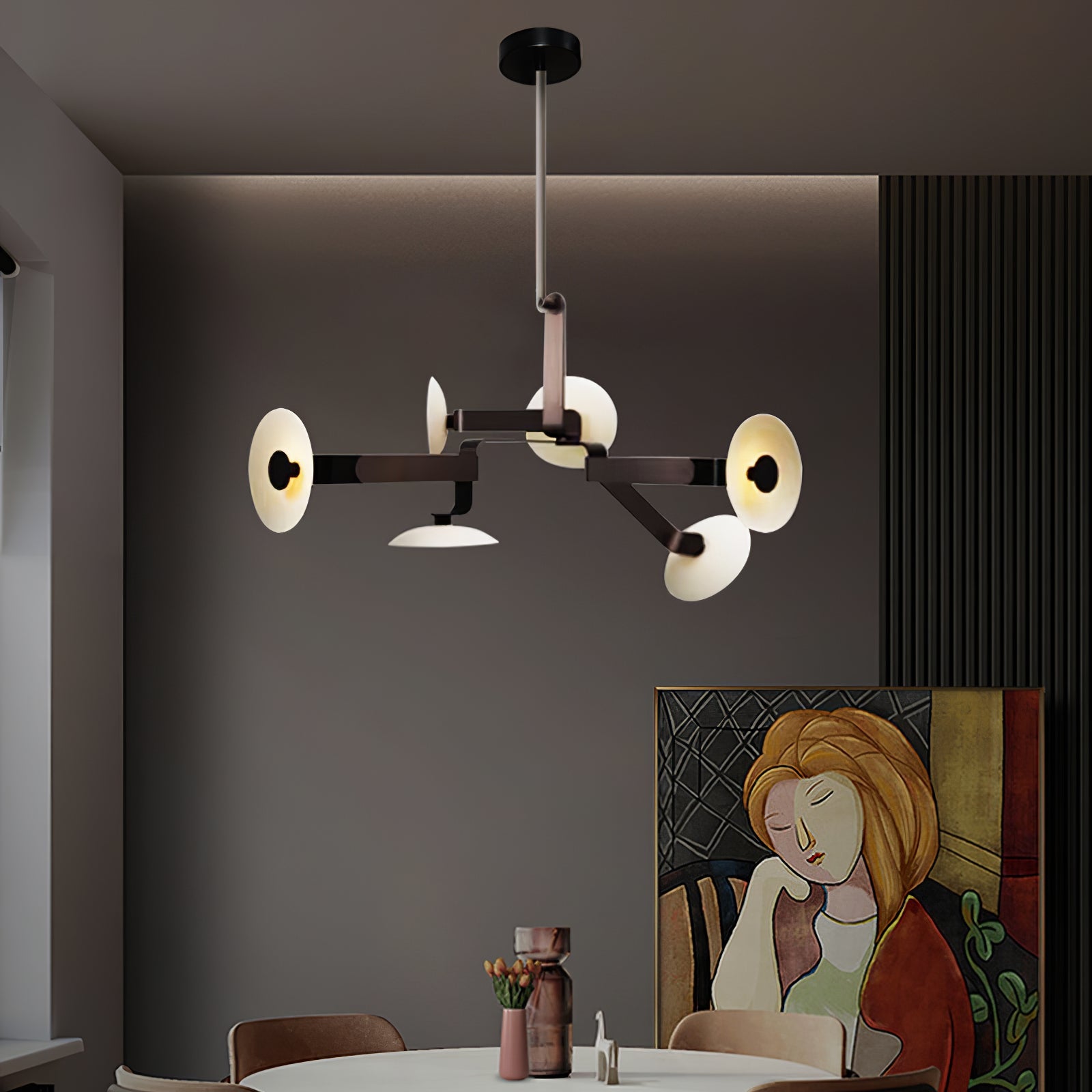 Jade Individual Creativity Brown Metal Chandelier - Lamp Copper