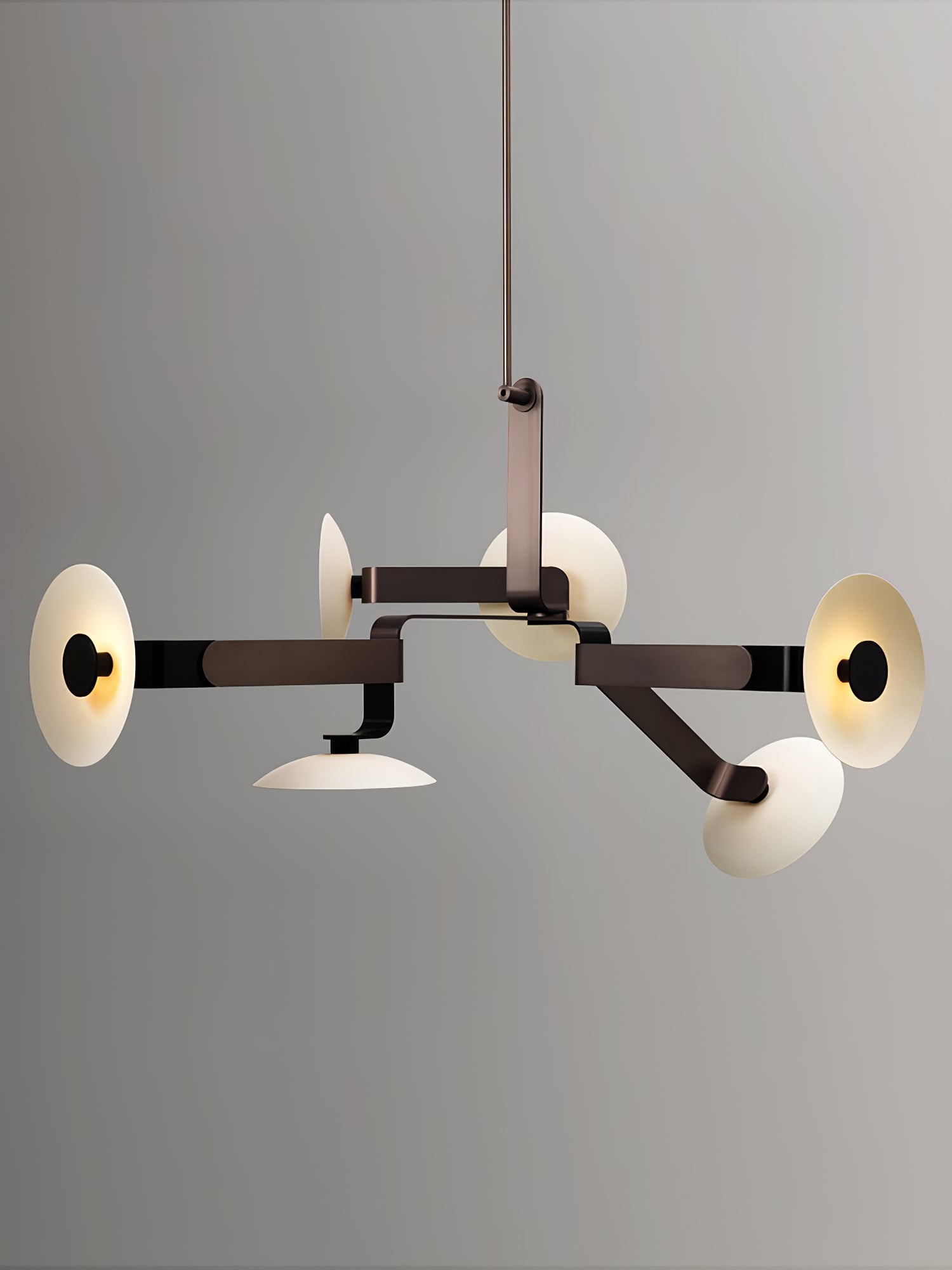 Jade Individual Creativity Brown Metal Chandelier - Lamp Copper