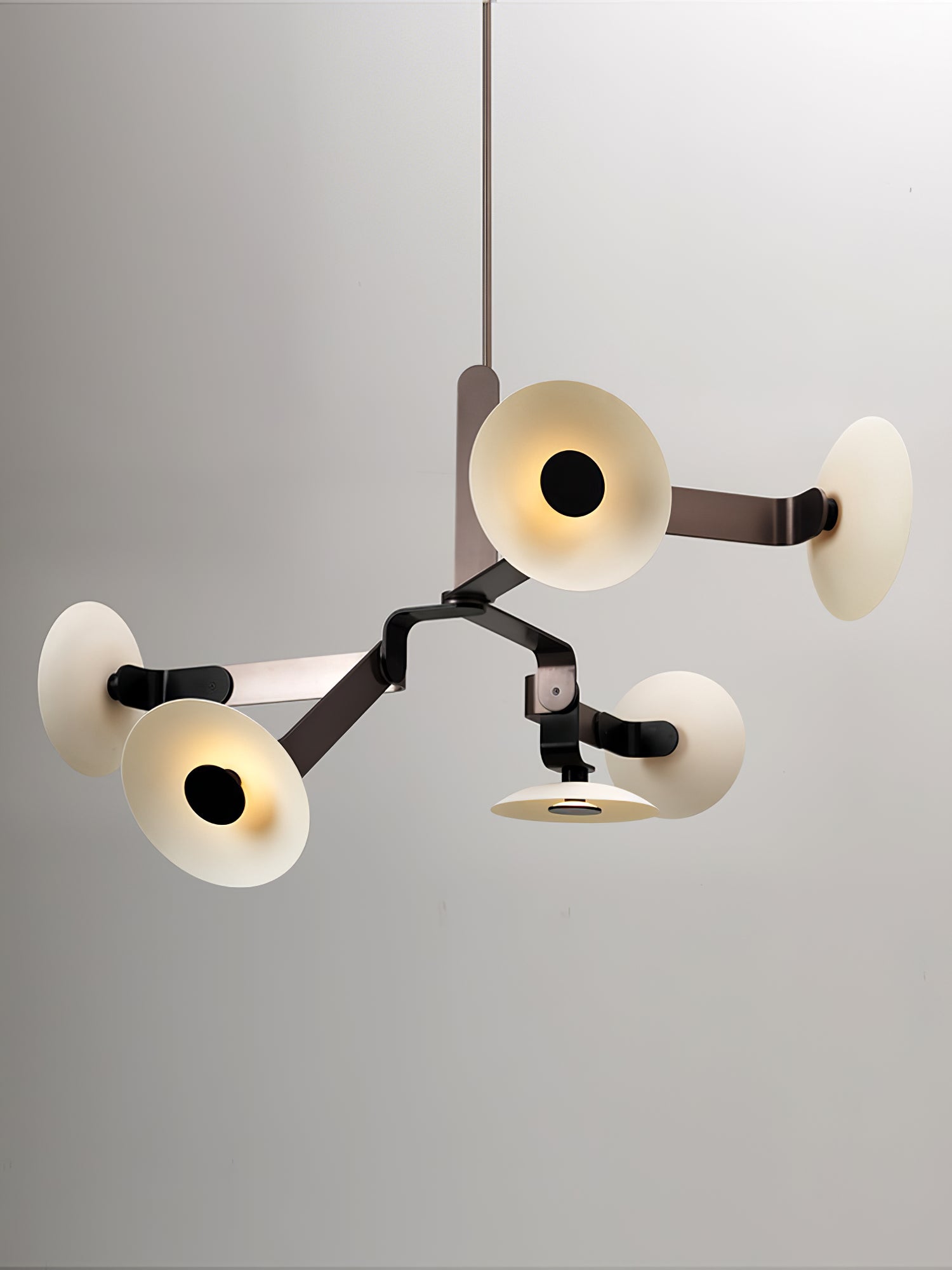 Jade Individual Creativity Brown Metal Chandelier - Lamp Copper