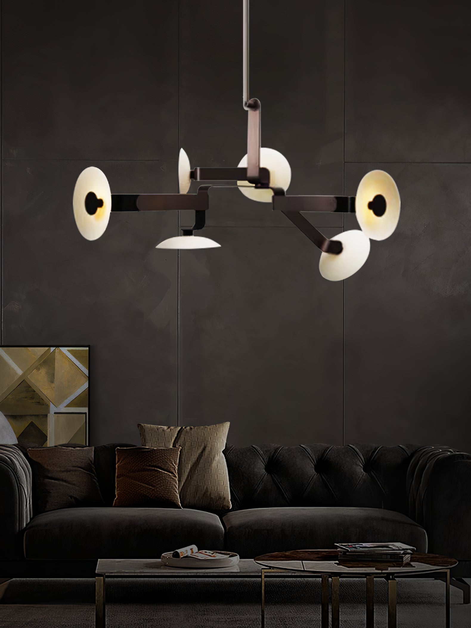 Jade Individual Creativity Brown Metal Chandelier - Lamp Copper