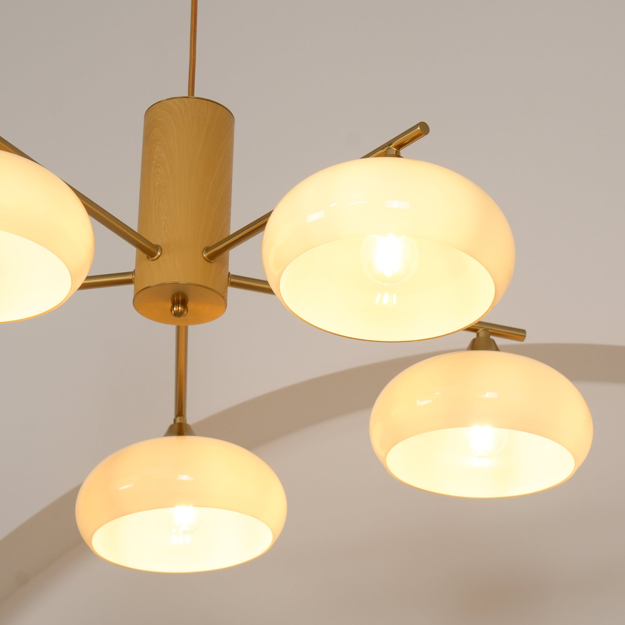 Nova Natural Persimmon Metal Glass Chandelier - Lamp Copper