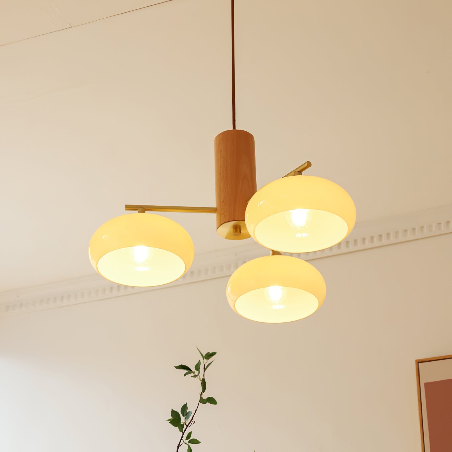 Nova Natural Persimmon Metal Glass Chandelier - Lamp Copper