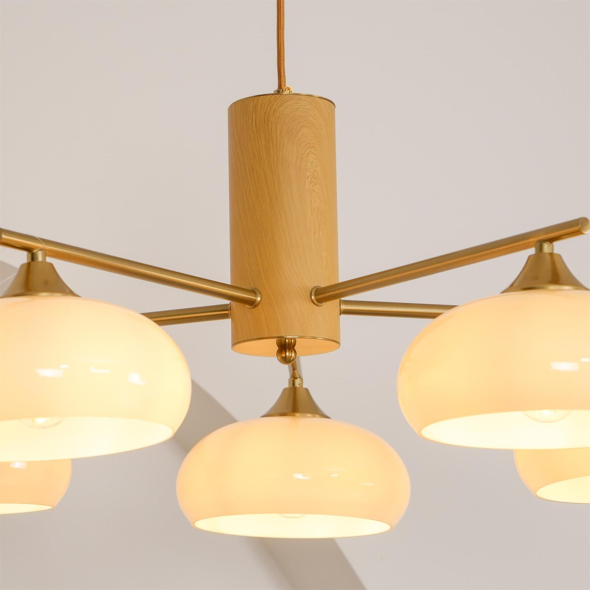 Nova Natural Persimmon Metal Glass Chandelier - Lamp Copper