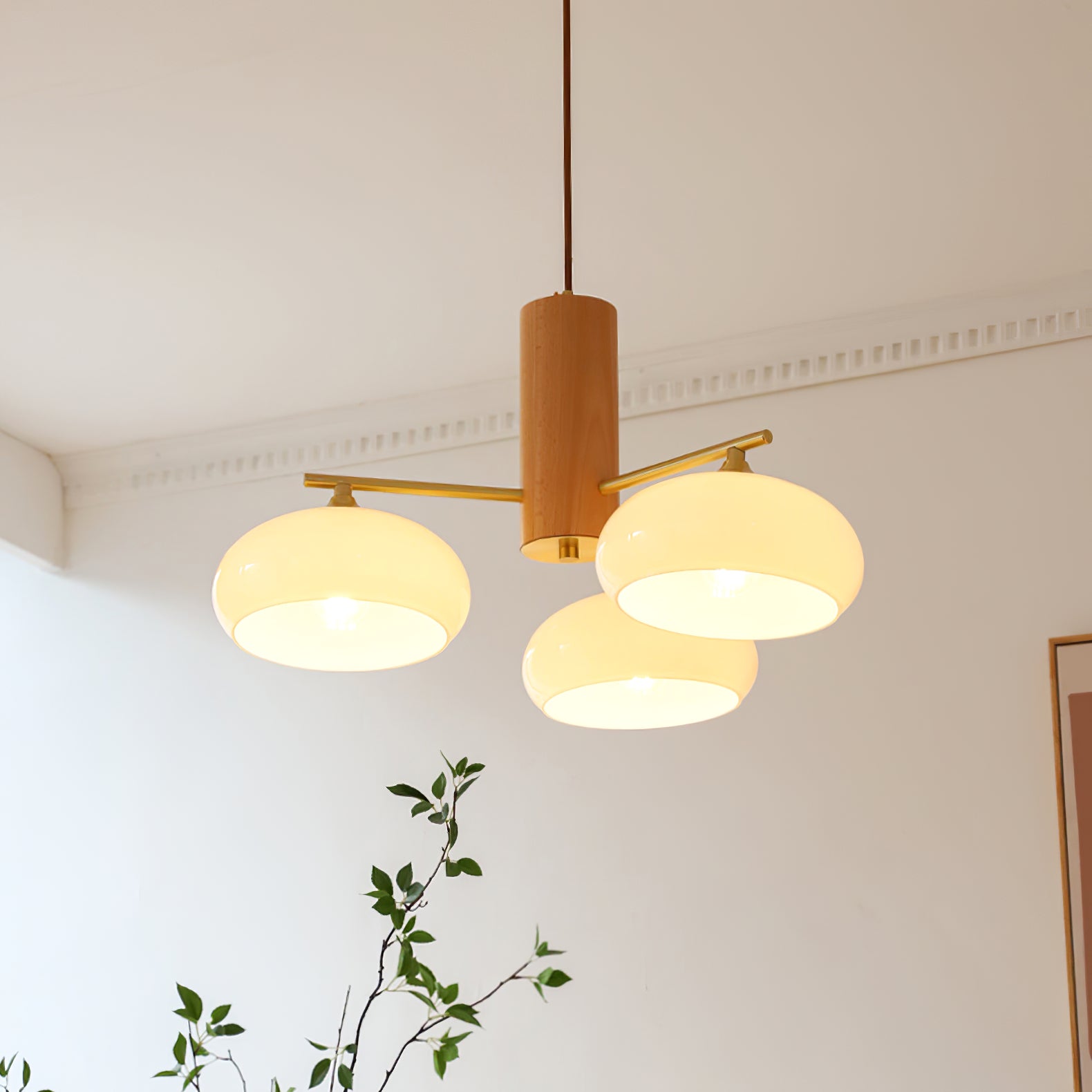 Nova Natural Persimmon Metal Glass Chandelier - Lamp Copper