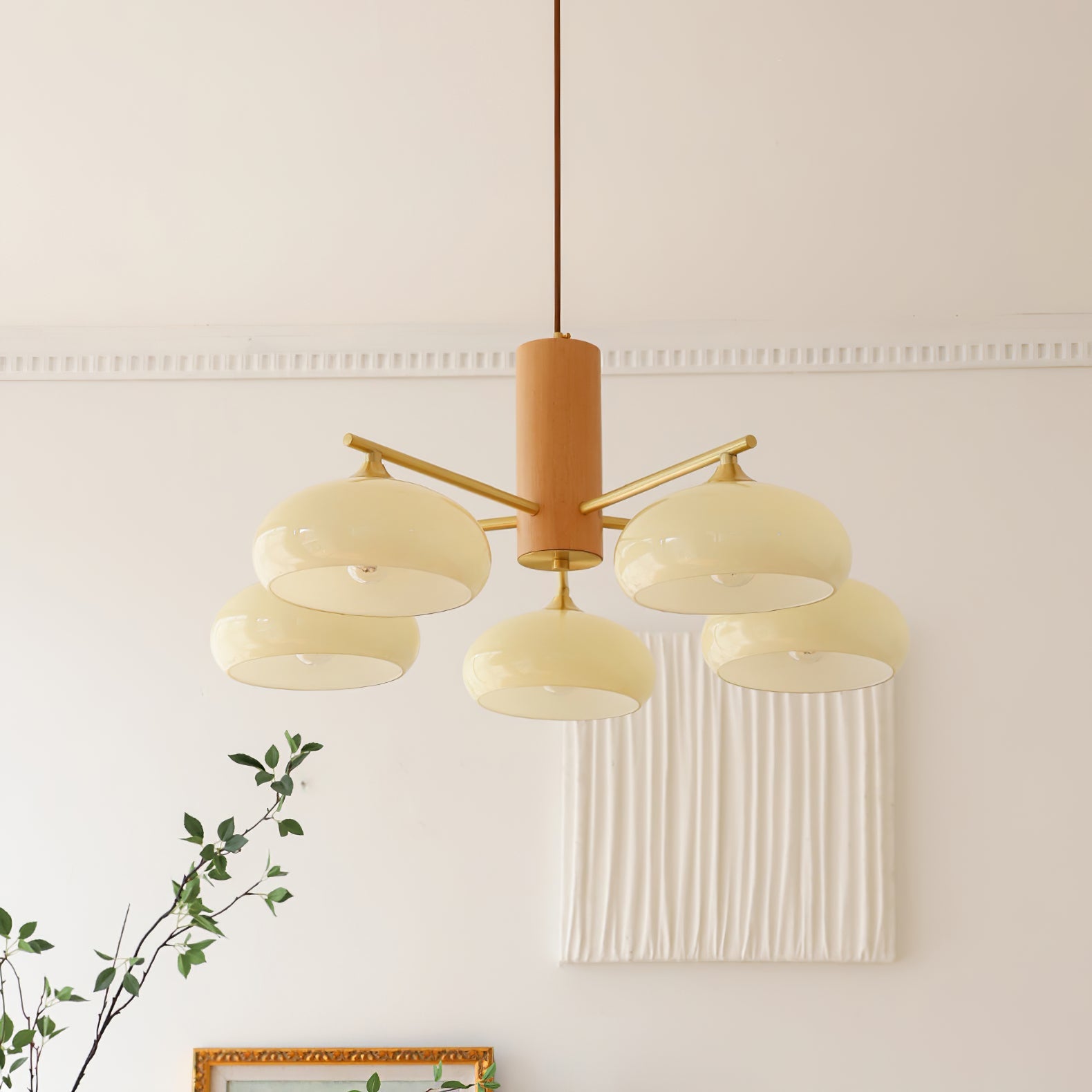 Nova Natural Persimmon Metal Glass Chandelier - Lamp Copper
