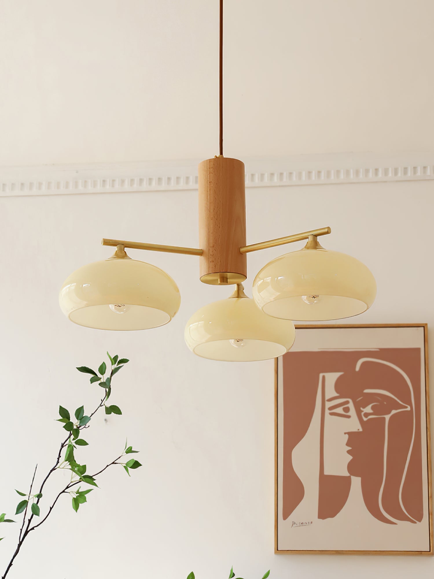 Nova Natural Persimmon Metal Glass Chandelier - Lamp Copper